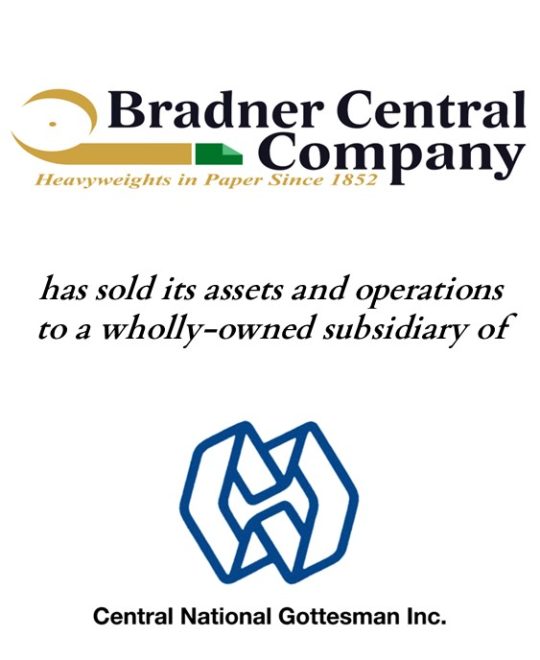 Bradner Central Company sold to Central National Gottesman, Inc. Deal with The Fortune Group