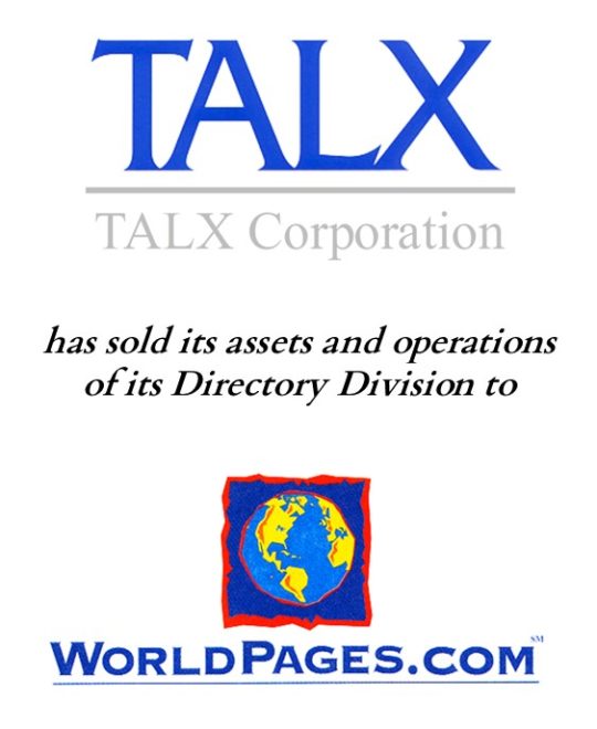 TALX sold World Pages a deal with The Fortune Group