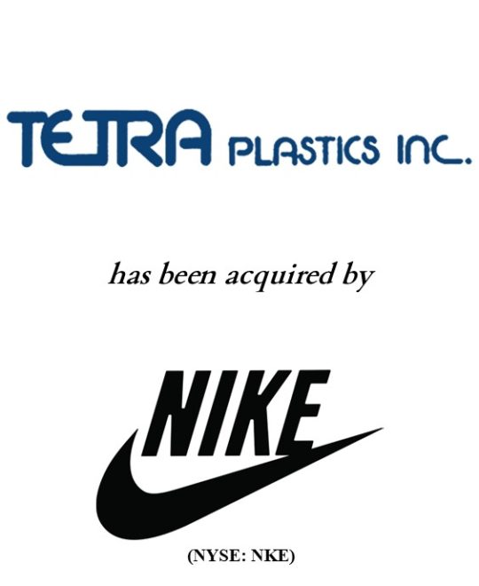 Tetra Plastics acquired by Nike a deal with The Fortune Group